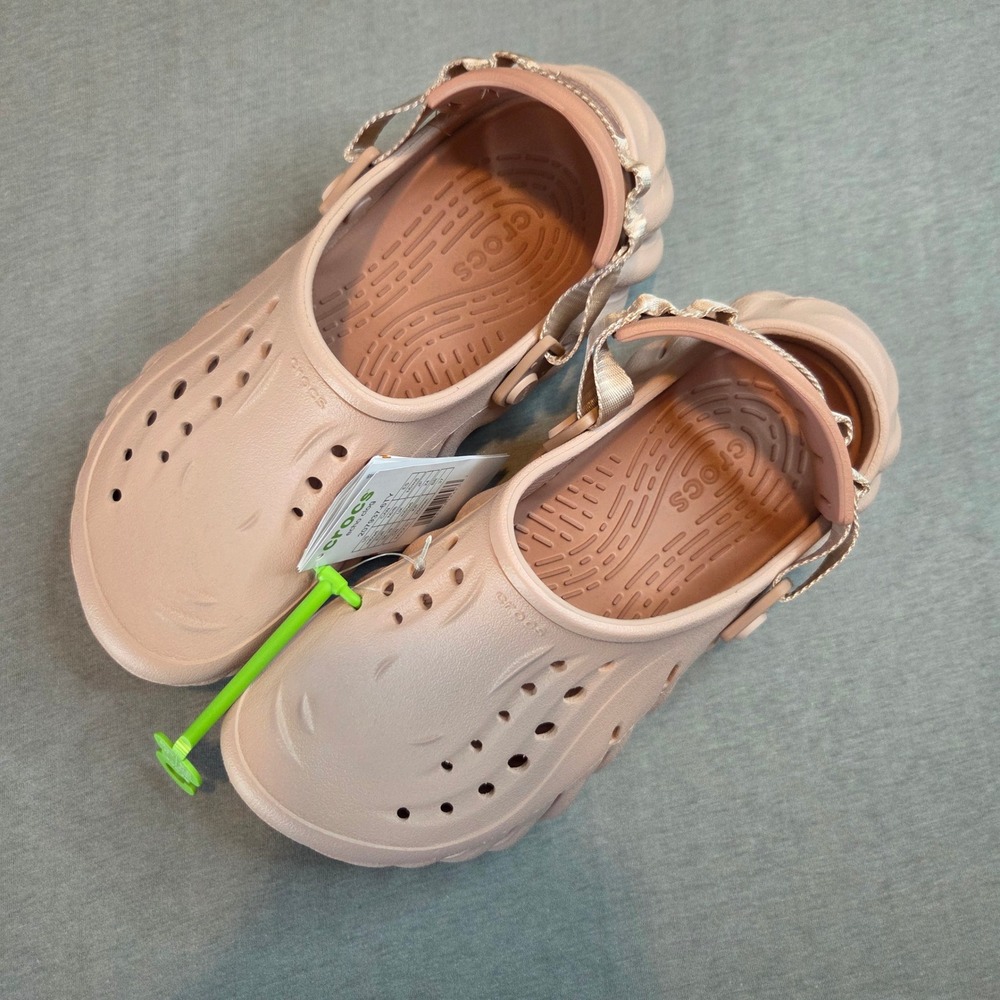 Crocs Echo Clog Pink clay Women 8 Men 6 Sporty Molded Slip On 207937-6TY NEW